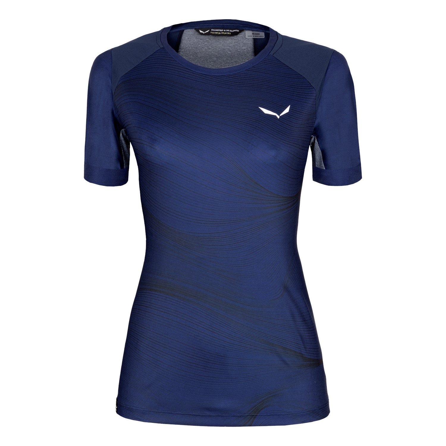 Camisetas Mujer Chile - Salewa Seceda Dry - Azules/Azul Marino - JWEN-98352